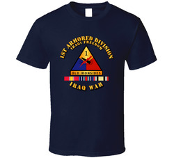 1st Armored Division - OIF w Svc Ribbons T Shirt 25357918