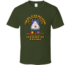 Just Cause - 5th Bn 87th Infantry w Svc Ribbons T Shirt 25859997