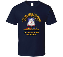 Just Cause - 5th Bn 87th Infantry w Svc Ribbons T Shirt 25859998