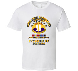 Just Cause - 96th CA Bn w Svc Ribbons T Shirt 26053993