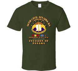 Just Cause - 96th CA Bn w Svc Ribbons T Shirt 26053996