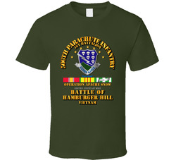 Hamburger Hill - 1st Bn 506th PIR w Svc Ribbons T Shirt 26054102