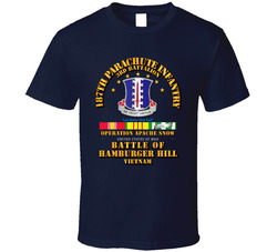 Hamburger Hill - 3rd Bn 187th Infantry w Svc Ribbons T Shirt 26054111