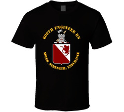 809th Engineer Bn - Coat of Arms w Motto T Shirt 26800702