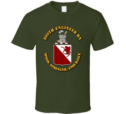 809th Engineer Bn - Coat of Arms w Motto T Shirt 26800723