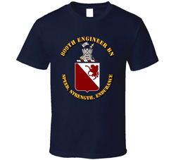 809th Engineer Bn - Coat of Arms w Motto T Shirt 26800732