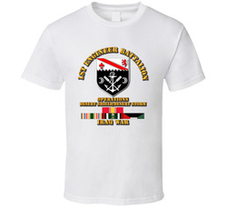 1st Engineer Bn w DS DS Svc Ribbons T Shirt 27081118