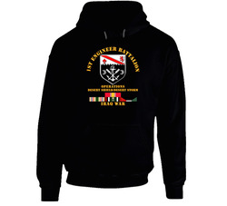 1st Engineer Bn w DS DS Svc Ribbons Hoodie 27081126