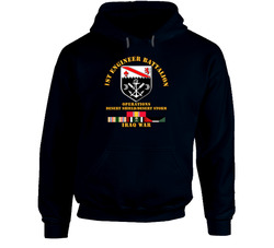1st Engineer Bn w DS DS Svc Ribbons Hoodie 27081128
