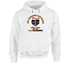 1st Engineer Bn w Gulf War Svc Ribbons Hoodie 27086594