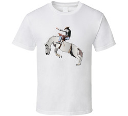 Bronc Rider - White Horse T Shirt 27707522