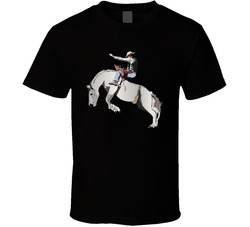 Bronc Rider - White Horse T Shirt 27707528