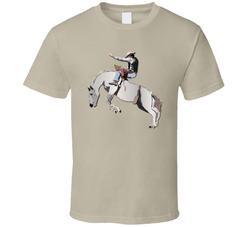 Bronc Rider - White Horse T Shirt 27707536