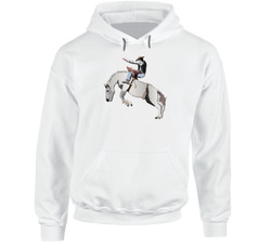 Bronc Rider - White Horse Hoodie 27707550