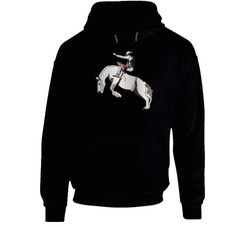 Bronc Rider - White Horse Hoodie 27707557