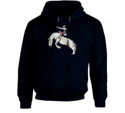 Bronc Rider - White Horse Hoodie 27707561