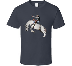 Bronc Rider - White Horse T Shirt 27707574