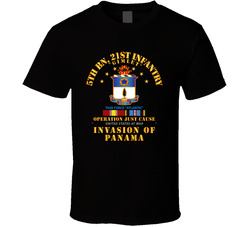 Just Cause - 5th Bn 21st Infantry W Svc Ribbons T Shirt 30612660