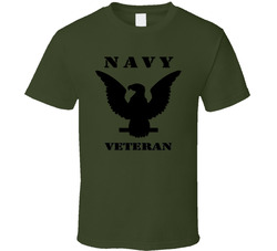 Navy - Crow Veteran With Txt T Shirt 31464091