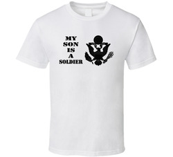 Army - My Son Is A Soldier - Eagle Blk W Txt T-shirt 31478383