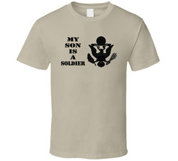 Army - My Son Is A Soldier - Eagle Blk W Txt T-shirt 31478392