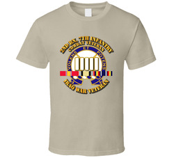 Army - 2nd Bn, 7th Infantry - Iraq Vet W Svc Ribbons T-shirt 31770151