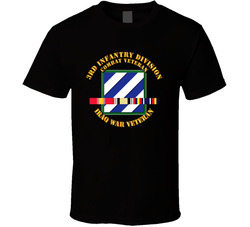 Army - 3rd Id - Iraq Vet W Svc Ribbons T-shirt 31770327