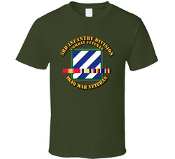 Army - 3rd Id - Iraq Vet W Svc Ribbons T-shirt 31770334