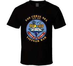Usn - Uss Coral Sea (cv-43) Vn W Txt T-shirt 33122345