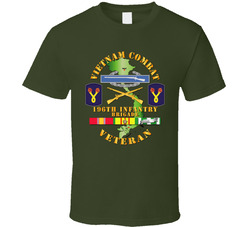 Army - Vietnam Combat Infantry Veteran W 196th Inf Bde Ssi V1 - T-shirt 34389833