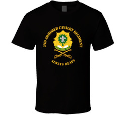 Army - 2nd Armored Cavalry Regiment DUI - Always Ready - T-shirt 34440700