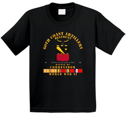 Army - 60th Coast Artillery Regiment - Battle Of Corregidor - Wwii W Pac Svc T Shirt 36087035