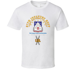 Army - 87th Infantry Regt - We Conquer W Ski Branch T Shirt 37772577