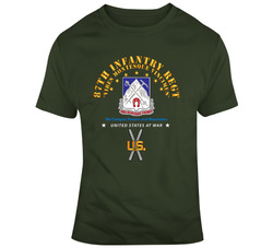 Army - 87th Infantry Regt - We Conquer W Ski Branch T Shirt 37772580