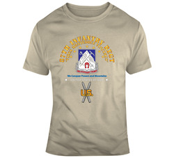 Army - 87th Infantry Regt - We Conquer W Ski Branch T Shirt 37772581