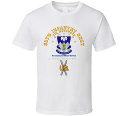 Army - 85th Infantry Regt - Fix Bayonets W Ski Branch T Shirt 37772616