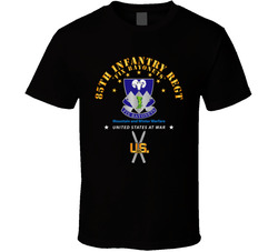 Army - 85th Infantry Regt - Fix Bayonets W Ski Branch T Shirt 37772617