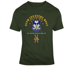 Army - 85th Infantry Regt - Fix Bayonets W Ski Branch T Shirt 37772619