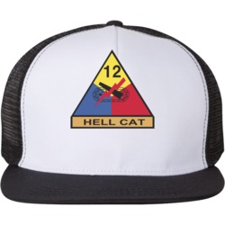 Trucker Hat - Bw- 12th Armored Division - Hell Cat Wo Txt T Shirt 37925201