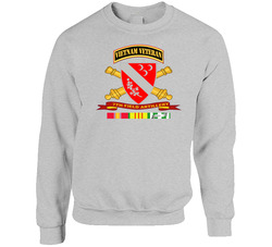7th Field Artillery W Br - Ribbon Vn Svc Vet Tab Crewneck Sweatshirt 37987943