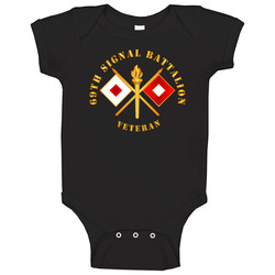 Army - 69th Signal Battalion - Veteran W Branch Baby One Piece 37994917