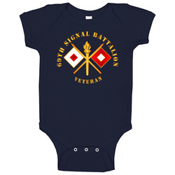 Army - 69th Signal Battalion - Veteran W Branch Baby One Piece 37994919