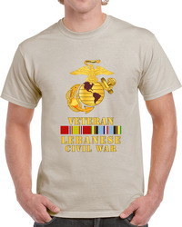 Usmc - Ega -lebanese Civil War Vet W Afem Svc T Shirt 38301364