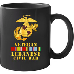 Usmc - Ega -lebanese Civil War Vet W Afem Svc Mug 38301366
