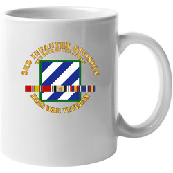Army - 3rd Id - Iraq Vet - The Rock Of The Marne W Svc Ribbons Mug 38341539