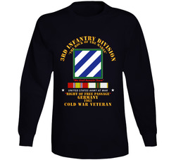 Army - 3rd Id - Right Of Passage - Germany W Cold War Svc Long Sleeve 38348661