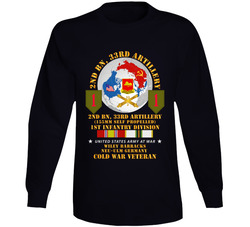 Army - 2nd Bn 33rd Artillery - 1st Inf Div - Frg W Globe - Cold Svc Long Sleeve T Shirt 38412977