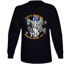 Army - Xviii Airborne Corps - Saint Michael - Protecting Us Long Sleeve T Shirt 38432950