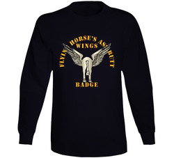 Army - Flying Horses Ass Butt Wing Badge W Txt Long Sleeve T Shirt 38470161