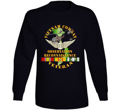 Army - Vietnam Combat Avn Vet Obs Recon Badge - Air Assault W Svc Long Sleeve T Shirt 38470208